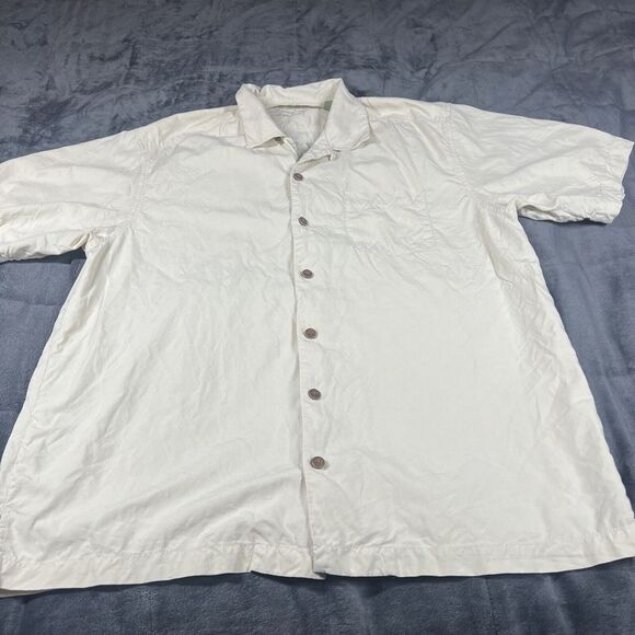 Tommy Bahama Mens Medium 100% Silk Aloha Shirt Carry a‎ Big Stick Paddle Boards - Picture 1 of 8